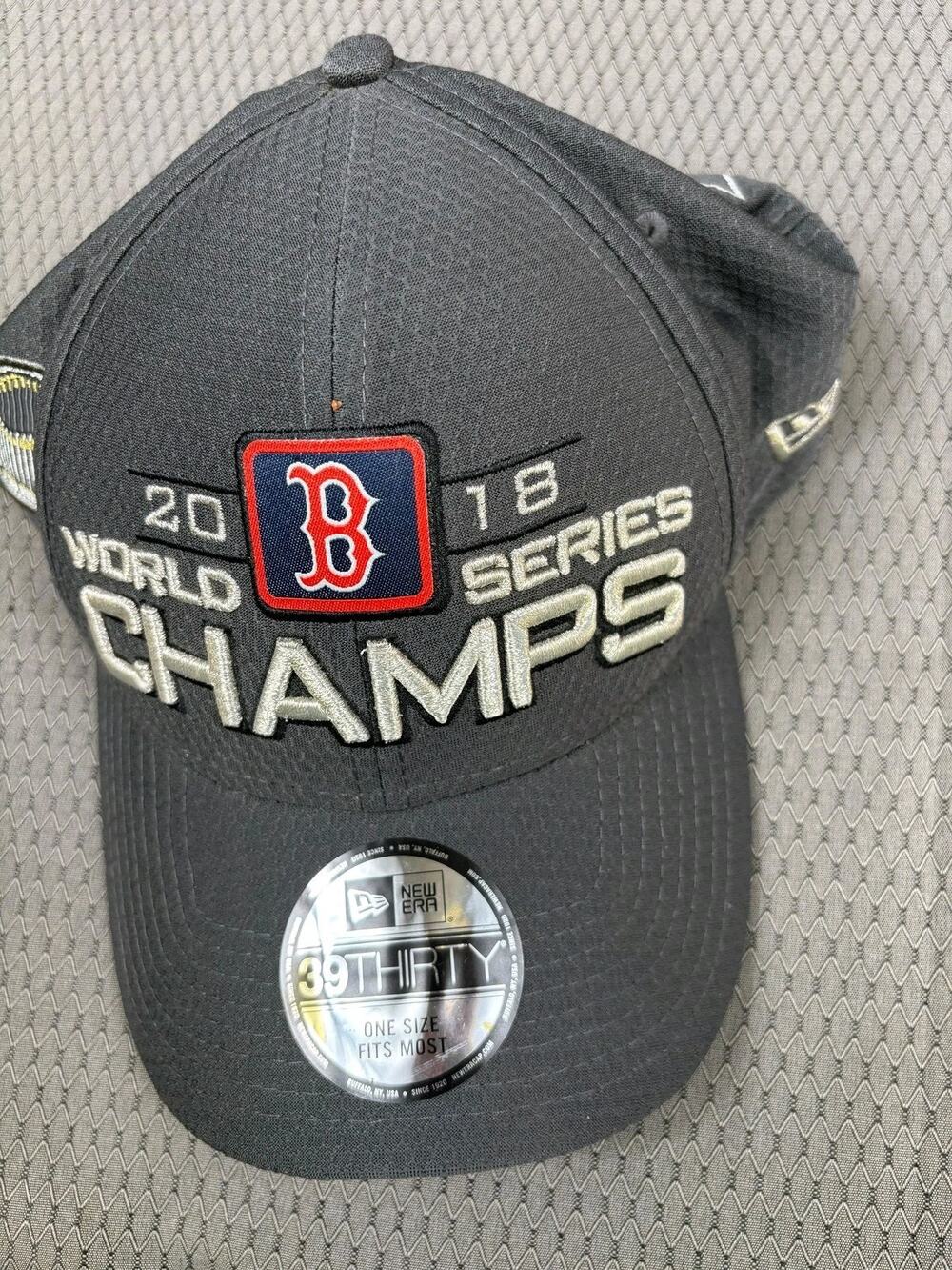 Boston Red Sox Hat Cap Fitted One Size MLB Baseball New Era 2018 World Series